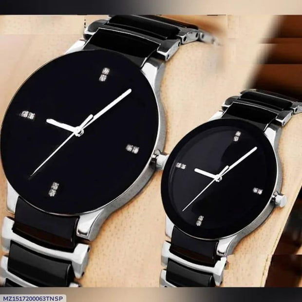 Chic Unisex Couple Watches – 2-Piece Quartz Analog Set