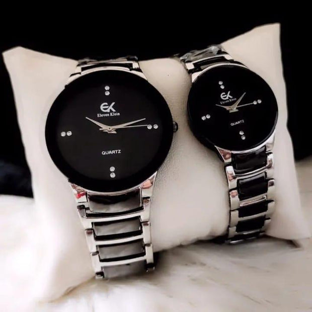 Chic Unisex Couple Watches – 2-Piece Quartz Analog Set