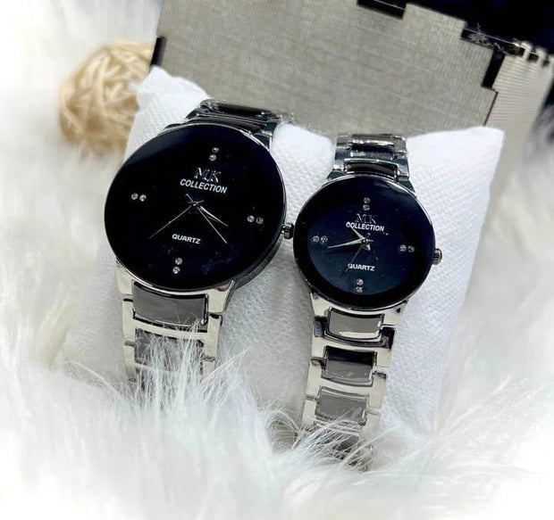 Chic Unisex Couple Watches – 2-Piece Quartz Analog Set
