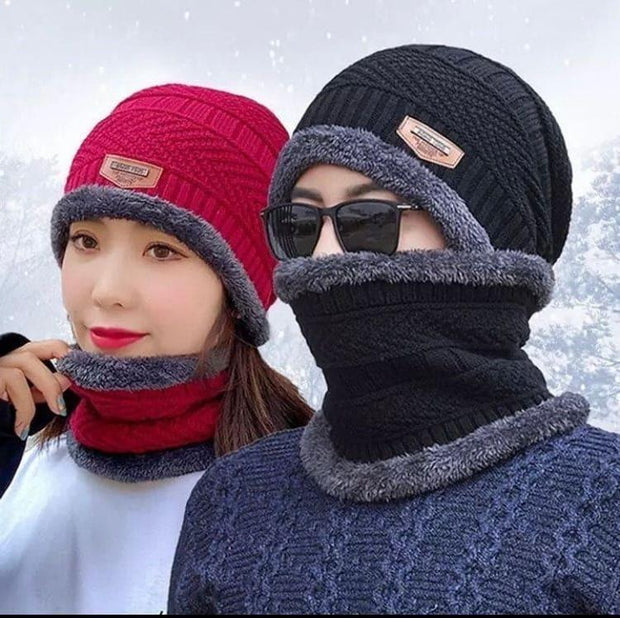 Beanie Winter Cap With Nick Warmer