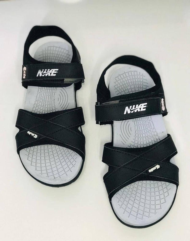 Men's Elastic Fibre Casual Sandals, Black Kitto