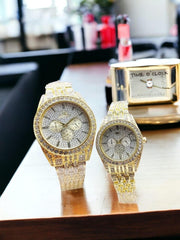 Diamond Stone Couple Watches
