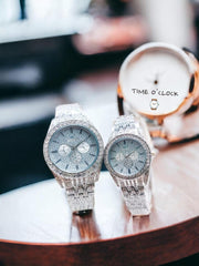 Diamond Stone Couple Watches