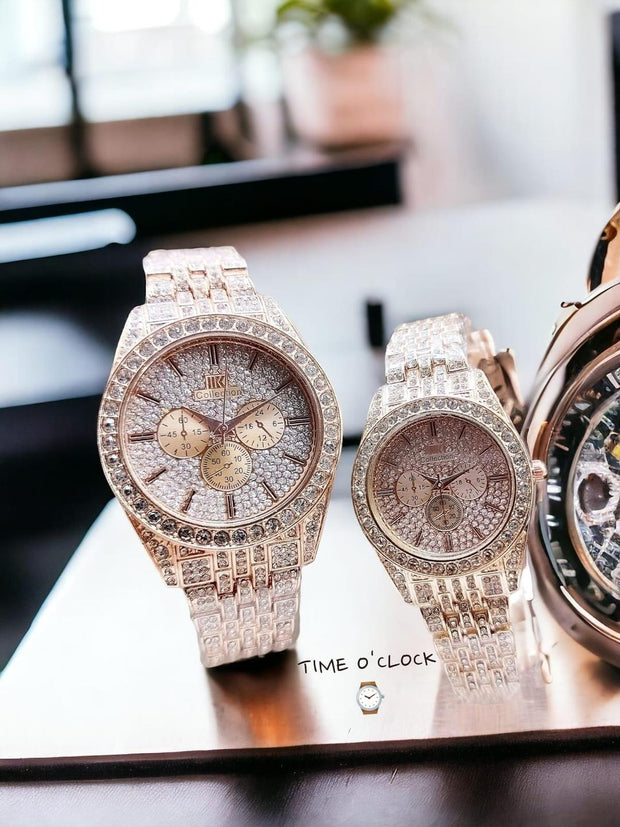 Diamond Stone Couple Watches