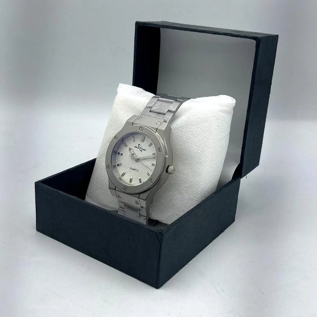 SMART TIME Men’s Stainless Steel Quartz Watch – Elegant Analog Timepiece