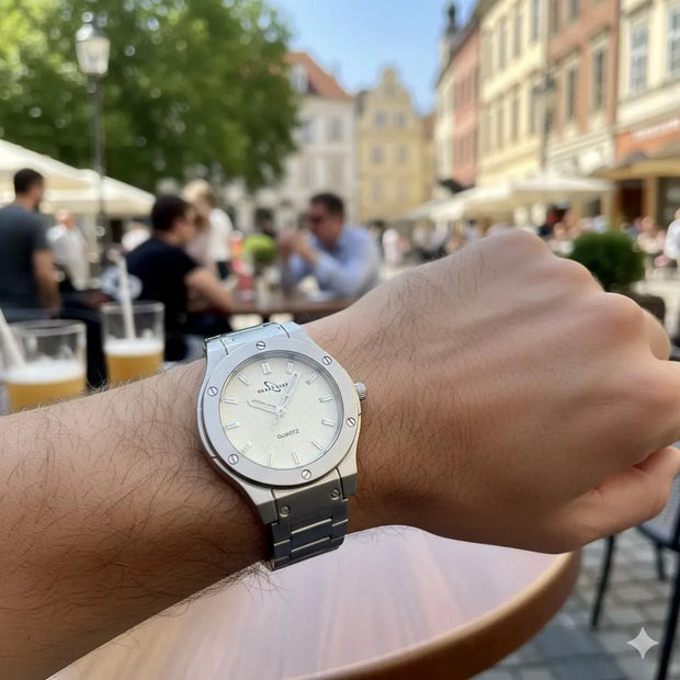 SMART TIME Men’s Stainless Steel Quartz Watch – Elegant Analog Timepiece