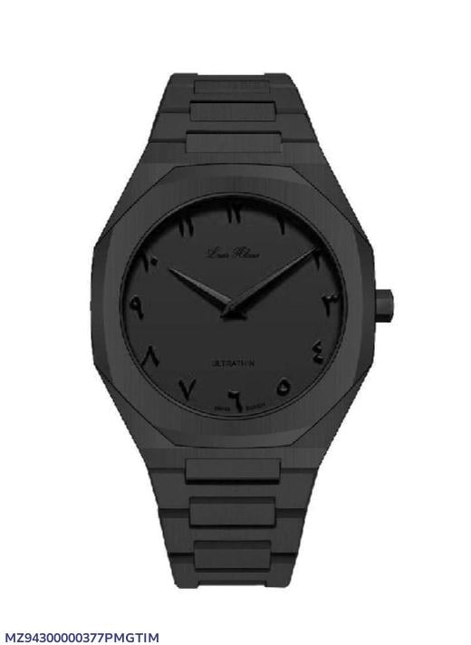 Men’s Black Quartz Analog Watch – 1 Piece