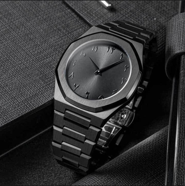 Men’s Black Quartz Analog Watch – 1 Piece