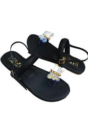Stylish Women's Fancy Fabric Kolhapuri Chappal - 1 Pcs in Black
